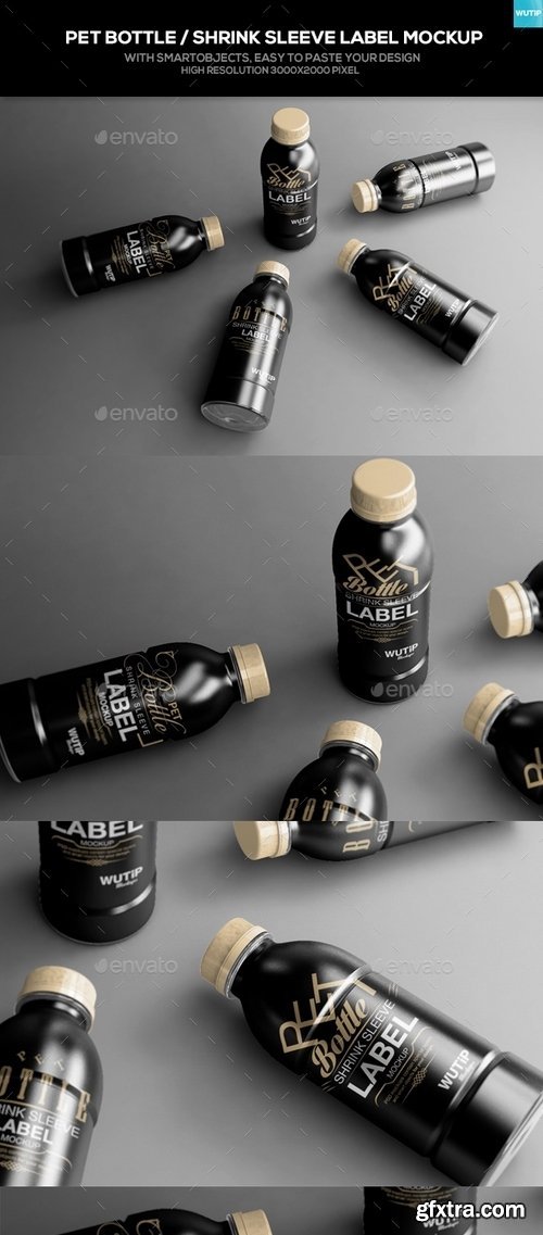 GraphicRiver - PET Bottle Shrink Sleeve Label Mockup 16424276