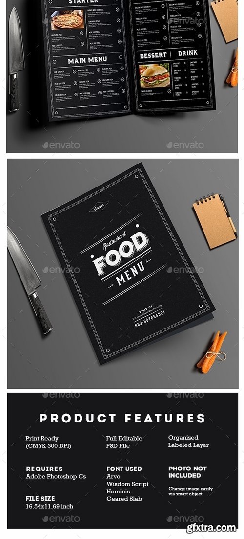 GraphicRiver - Rustic Bifold Restaurant Menu 16337900