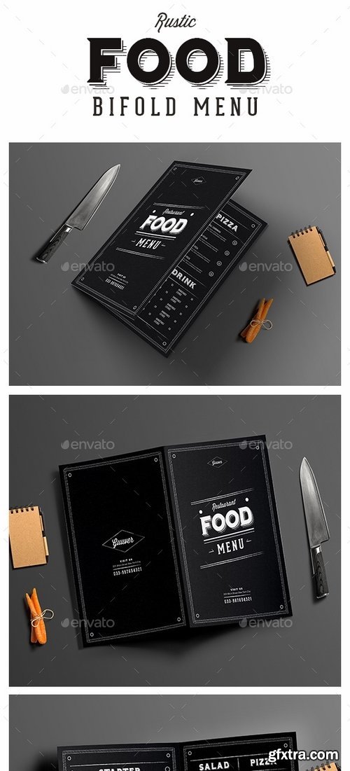 GraphicRiver - Rustic Bifold Restaurant Menu 16337900