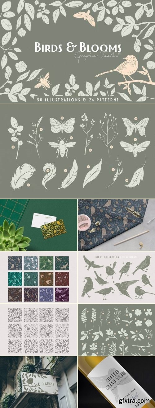 Birds & Blooms Graphics Toolkit