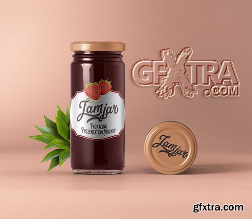 Jam Jar Psd Packaging Mockup