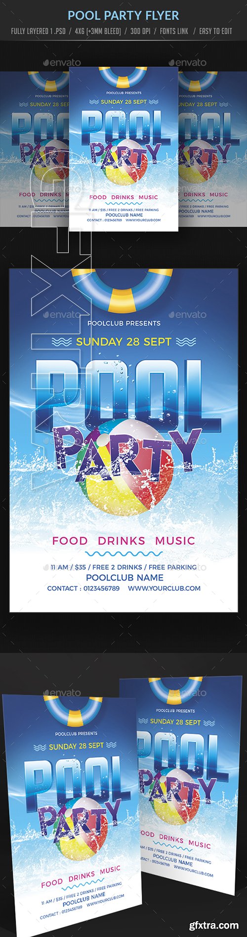 GraphicRiver - Pool Party Flyer 22355864