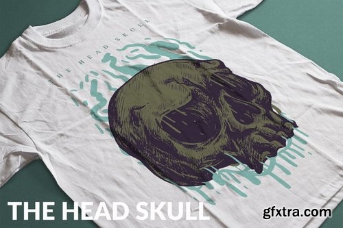 The Head Skull T-Shirt Design Template
