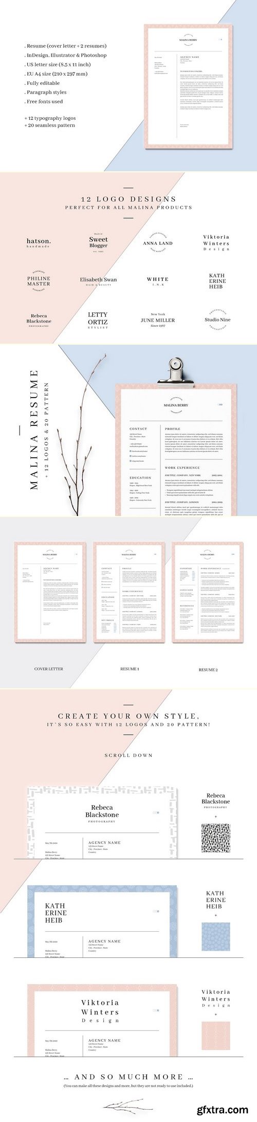 CM - MALINA Resume – 3 Pages + Bonus 1495035