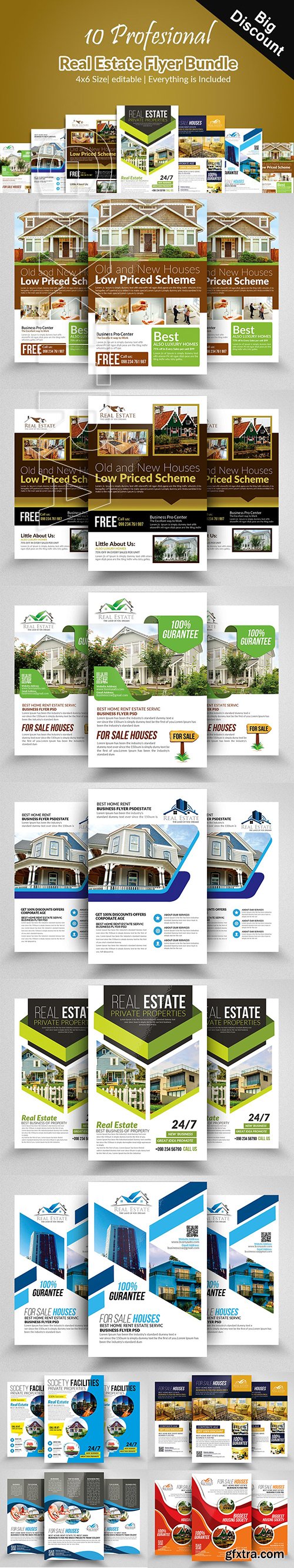 10 Real Estate Flyers Bundle