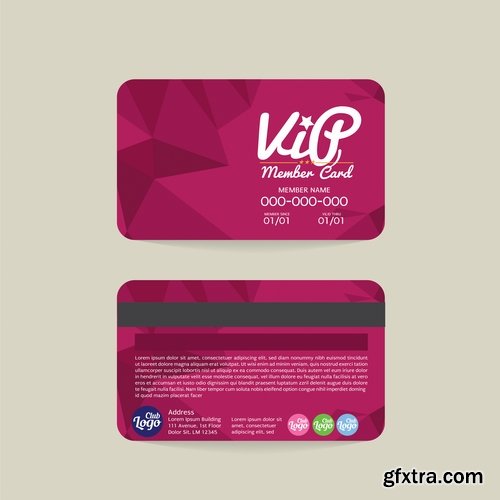 Business card membership card club 25 EPS