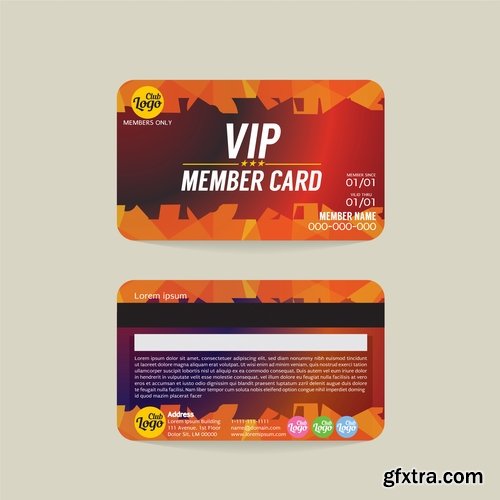 Business card membership card club 25 EPS