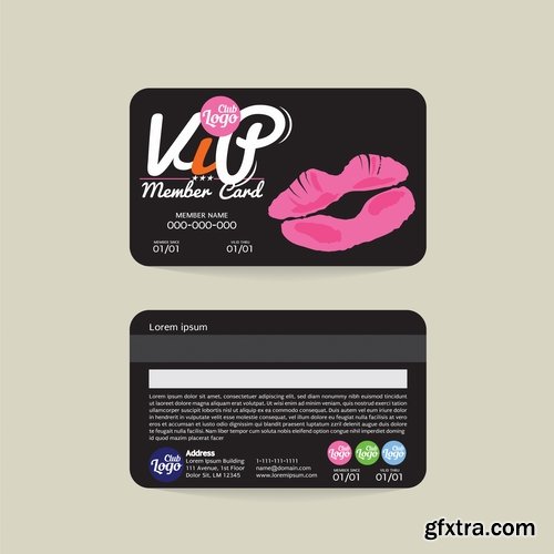 Business card membership card club 25 EPS