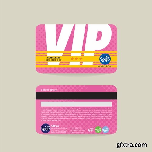 Business card membership card club 25 EPS