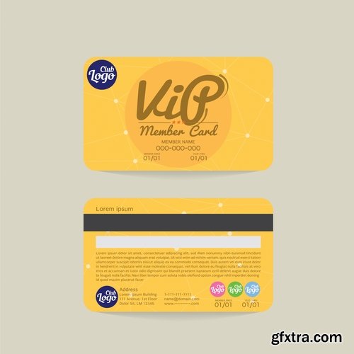 Business card membership card club 25 EPS