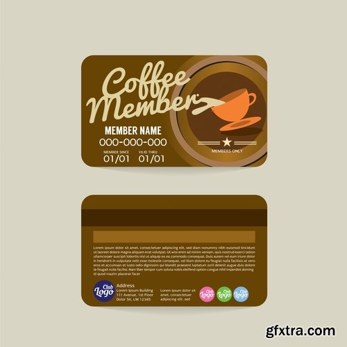 Business card membership card club 25 EPS