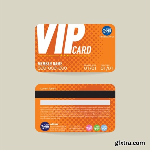 Business card membership card club 25 EPS