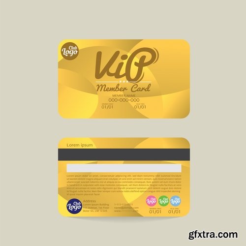 Business card membership card club 25 EPS