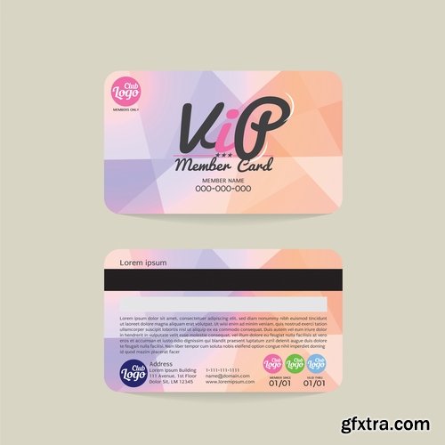 Business card membership card club 25 EPS