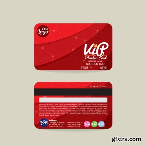 Business card membership card club 25 EPS