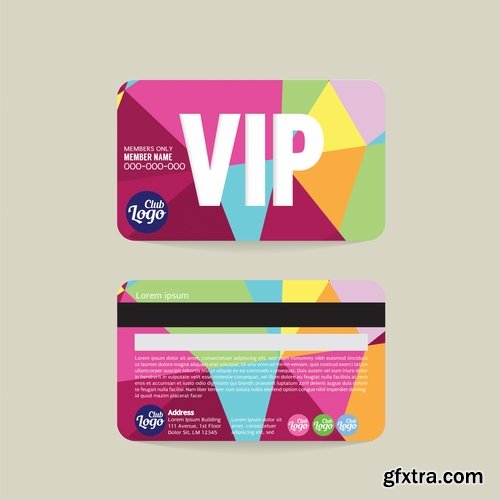 Business card membership card club 25 EPS