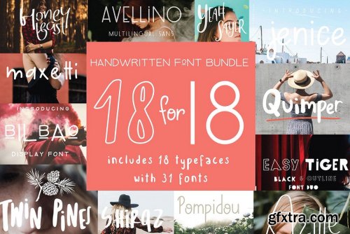 18 Handcrafted Fonts