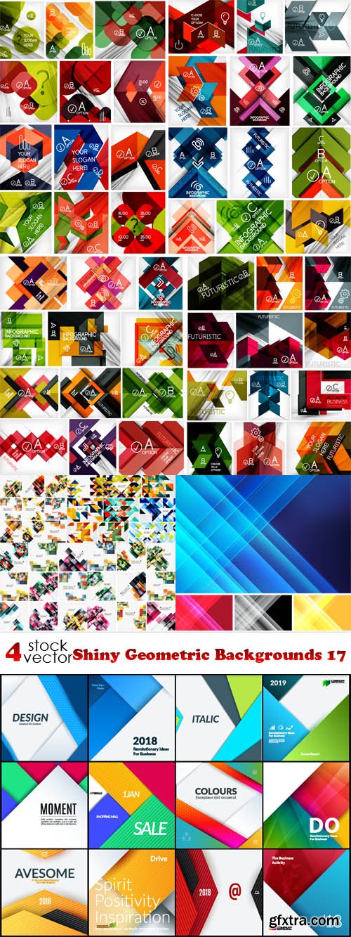 Vectors - Shiny Geometric Backgrounds 17