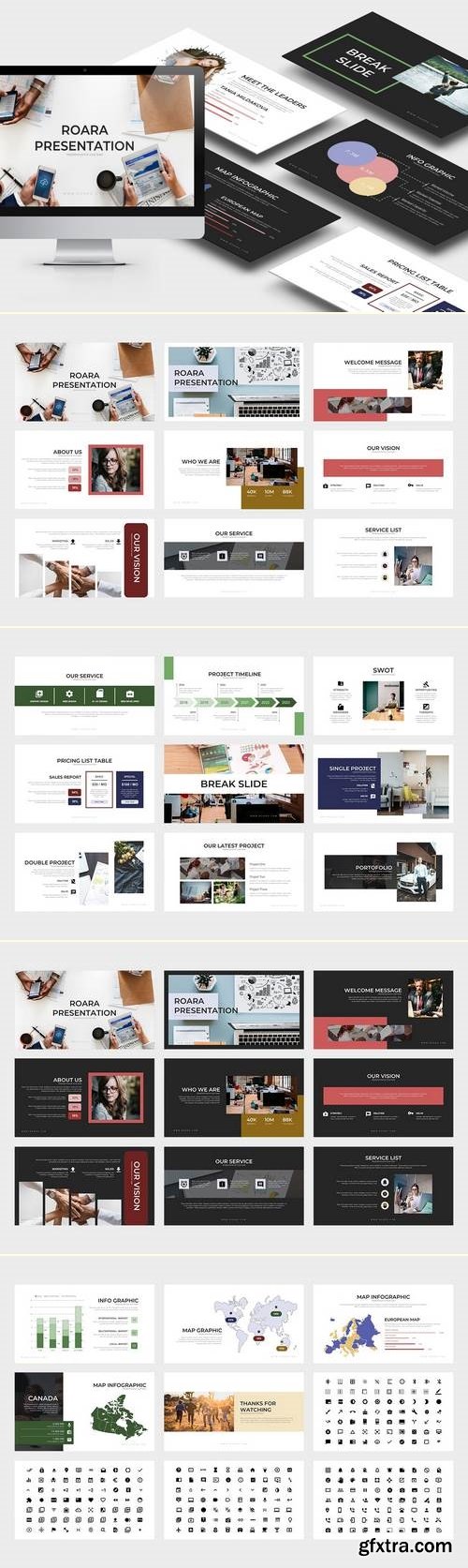 Roara : Multipurpose Powerpoint & Keynote Template