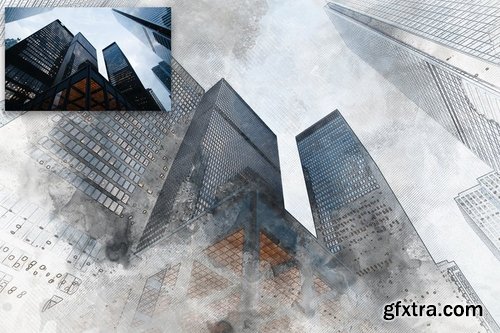 Architecture Sketch Photoshop PSD Action