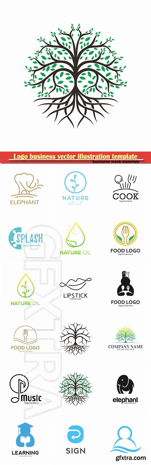 Logo business vector illustration template # 108