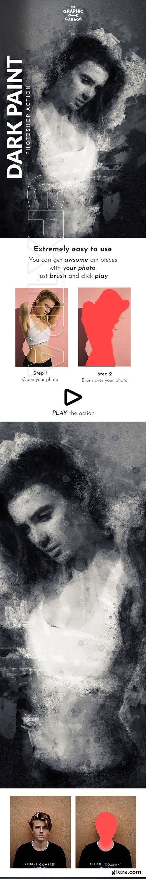 GraphicRiver - Dark Paint Photoshop Action 22277999