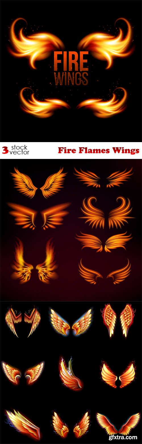 Vectors - Fire Flames Wings