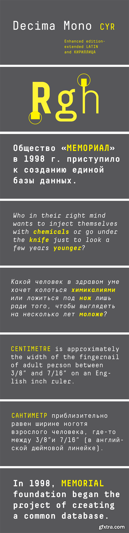 Decima Mono Cyrillic Font Family