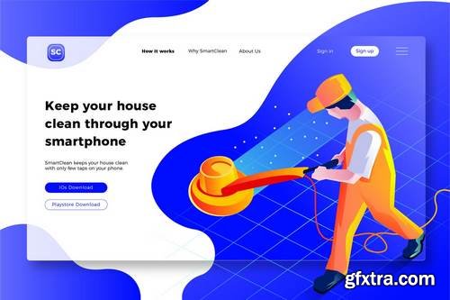 Cleaning & Sanitation - Banner & Landing Page