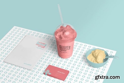 Transparent Plastic Ice Cream Cup Mockups