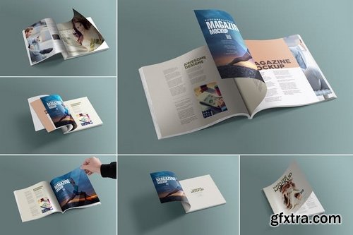 Square Magazine Mockups