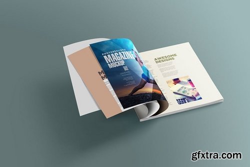 Square Magazine Mockups