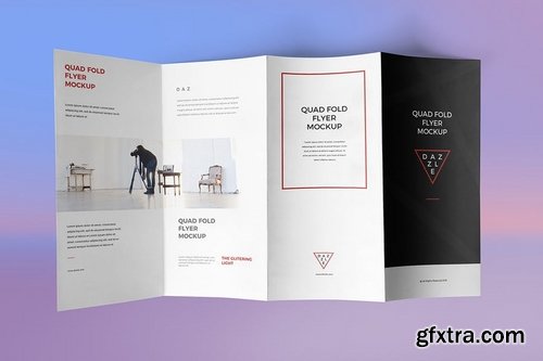 4 Fold Brochure Mockups