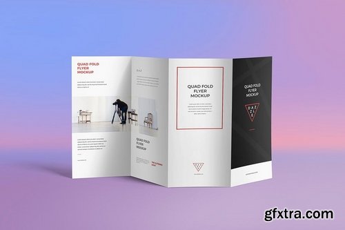 4 Fold Brochure Mockups