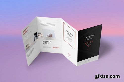 4 Fold Brochure Mockups