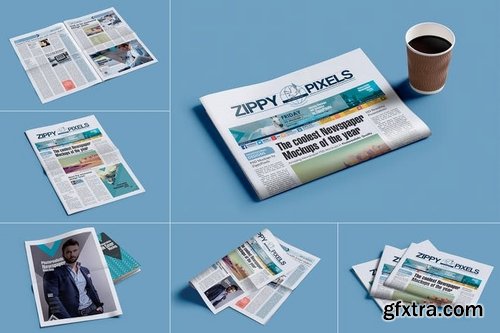 Professional Newspaper PSD Mockups