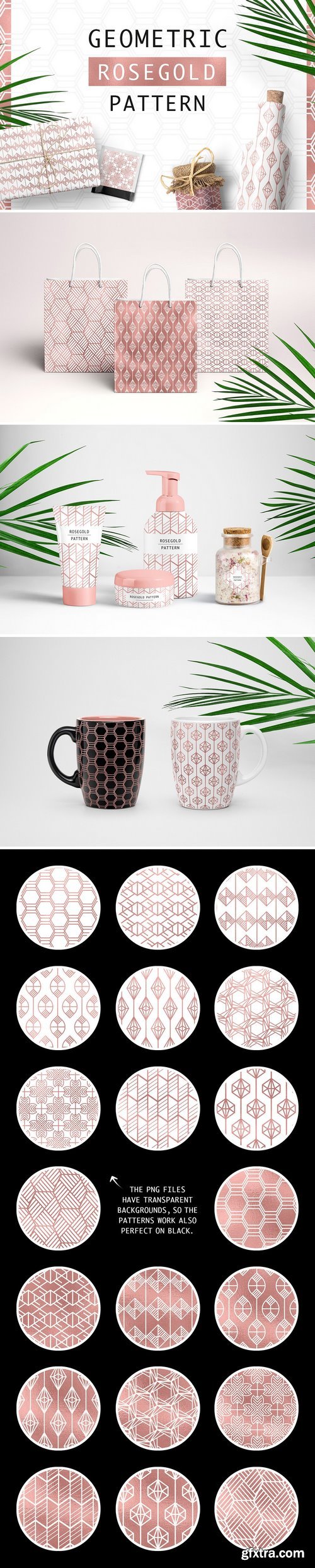 CM - Geometric Rosegold Pattern 1480116