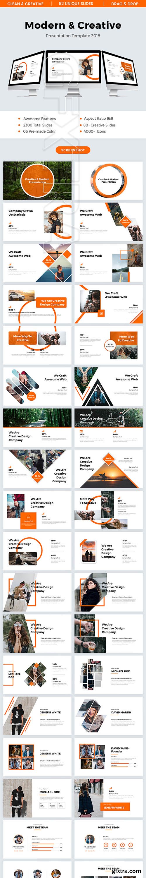 GraphicRiver - Modern & Creative Powerpoint Template 2018 22380019