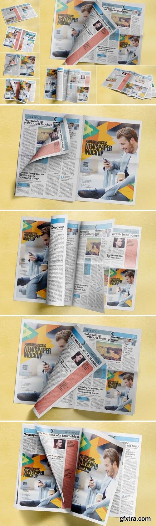 Photorealistic Newspaper Mockups