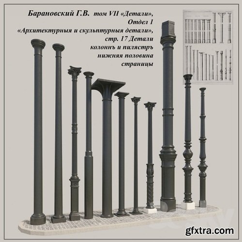 GV Baranovsky, Volume VII of, Unit 1, pp. 17, cast iron columns of the 2nd