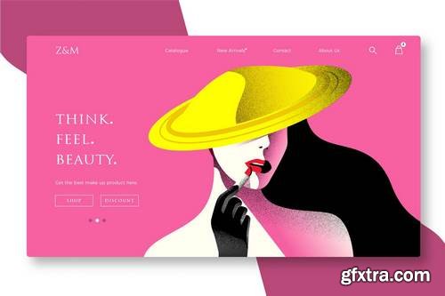 Beauty and Cosmetics - Banner & Landing Page