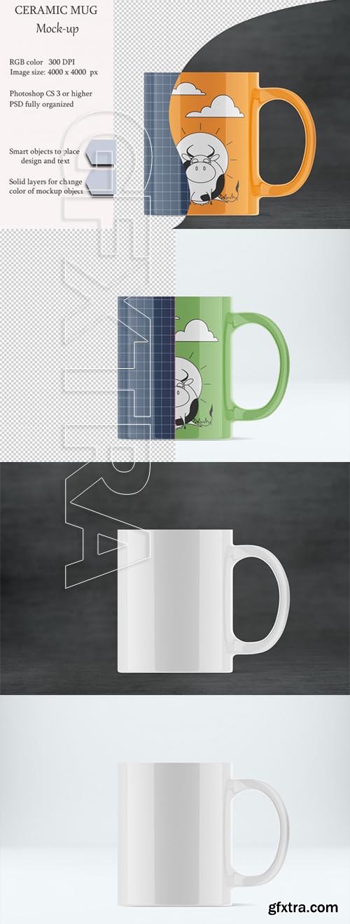 Ceramic mug mockup Product place 2