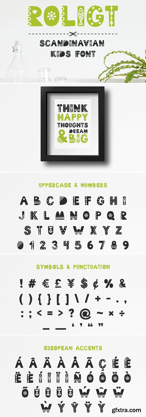 Roligt - Scandinavian Kids Font