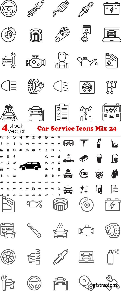 Vectors - Car Service Icons Mix 24