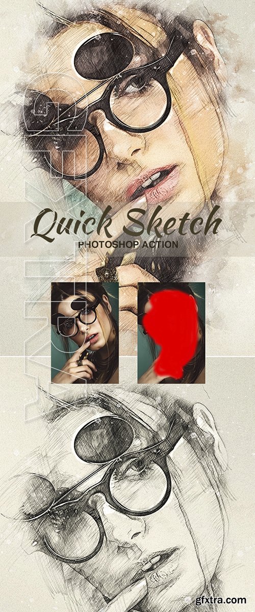 GraphicRiver - Quick Sketch Photoshop Action 22385491