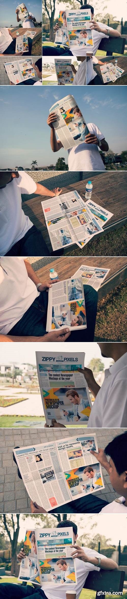 Outdoor Newspaper Mockups