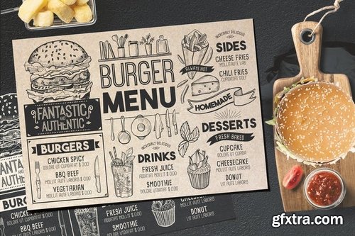 Burger Food Menu Template