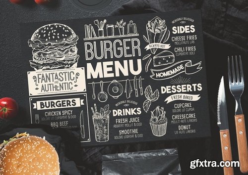 Burger Food Menu Template