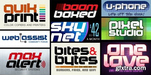 Futuristic Font Bundle - 33 Font Family - 99 Fonts