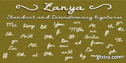 Zanya Font Family - 5 Fonts